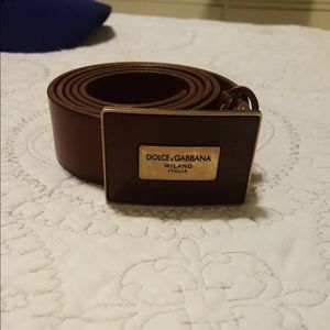 Dolce and gabbana brown leather belt. Size 36inch.
